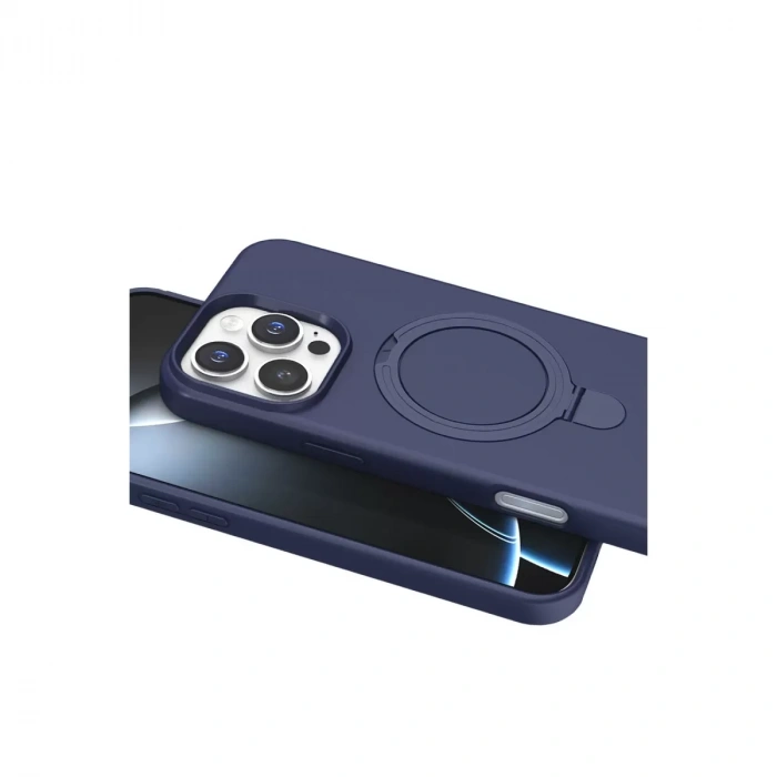 İphone 16 Pro Regal Magsafe Standlı Kapak - Lacivert