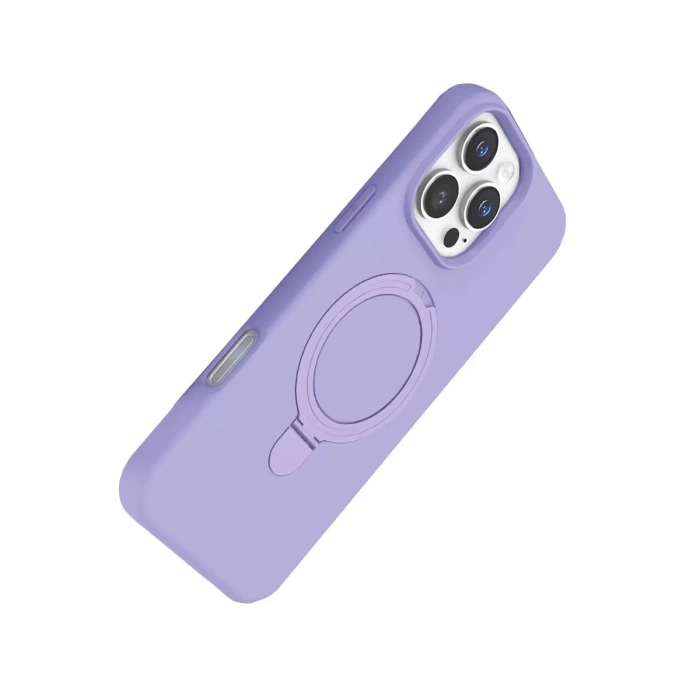 İphone 16 Pro Regal Magsafe Standlı Kapak - Lila