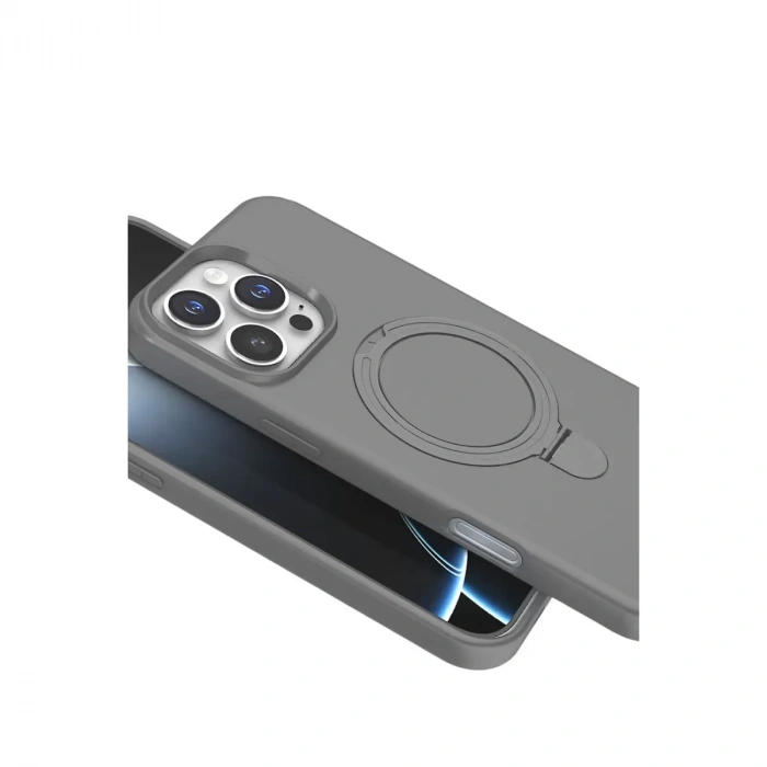İphone 16 Pro Regal Magsafe Standlı Kapak - Titan Gri