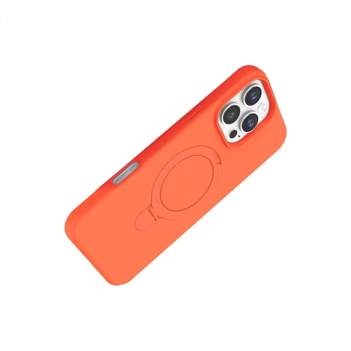 İphone 16 Pro Regal Magsafe Standlı Kapak - Turuncu