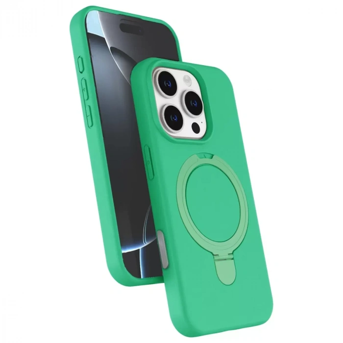 İphone 16 Pro Regal Magsafe Standlı Kapak - Yeşil