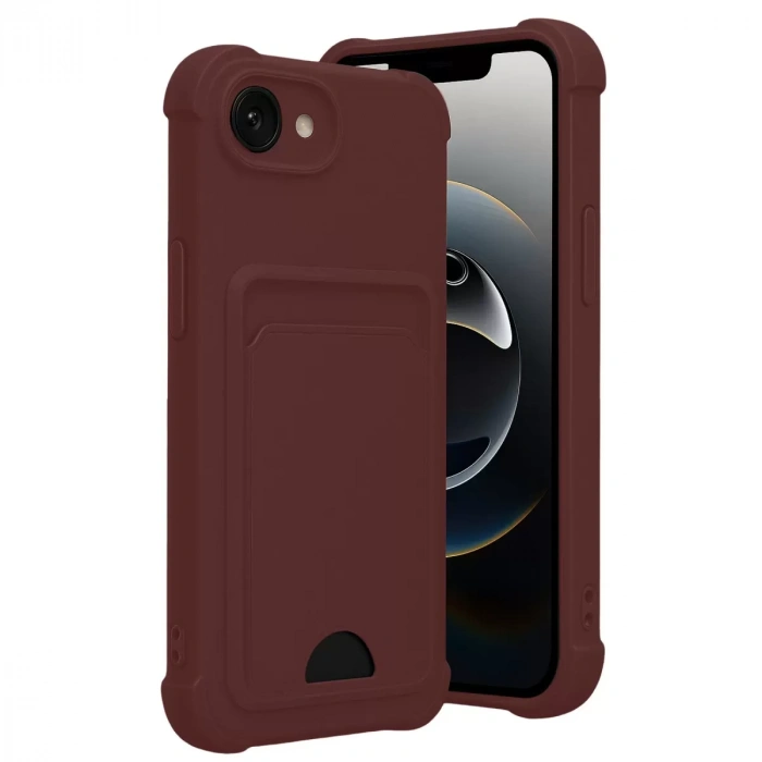 İphone 16e Kelvin Kartvizitli Silikon - Bordo