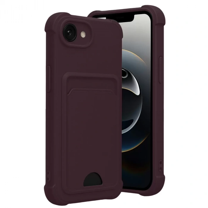 İphone 16e Kelvin Kartvizitli Silikon - Derin Mor
