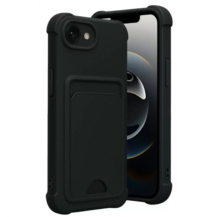 İphone 16e Kelvin Kartvizitli Silikon - Siyah