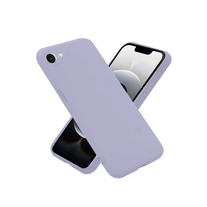İphone 16e Kılıf Nano İçi Kadife Silikon - Lila