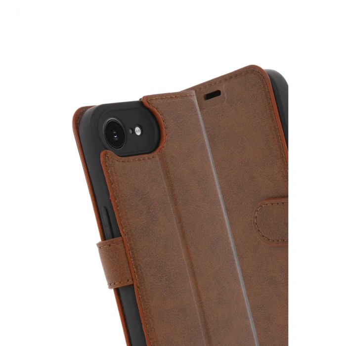 İphone 16e Kılıf Trend S Plus Kapaklı Kılıf - Taba