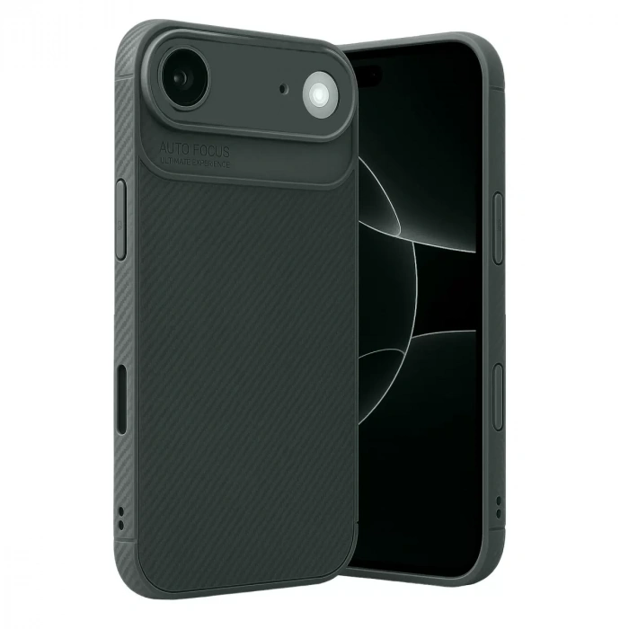 İphone 17 Air Auto Focus Karbon Kapak - Koyu Yeşil