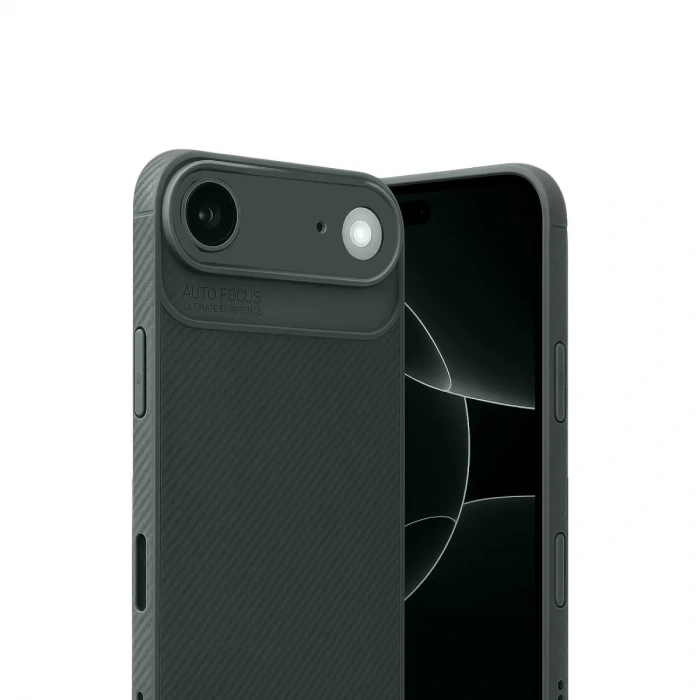 İphone 17 Air Auto Focus Karbon Kapak - Koyu Yeşil