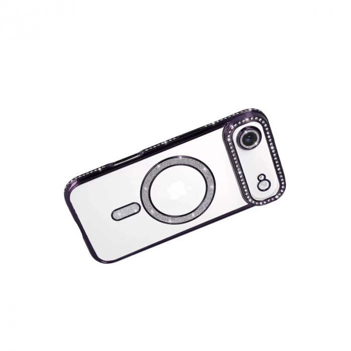 İphone 17 Air Joke Simli Magneticsafe Kılıf - Derin Mor