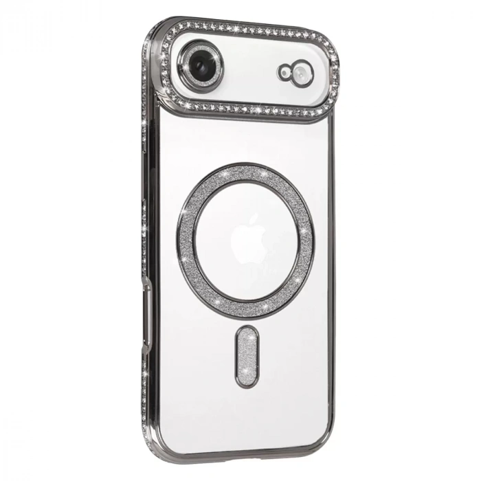 İphone 17 Air Joke Simli Magneticsafe Kılıf - Gümüş
