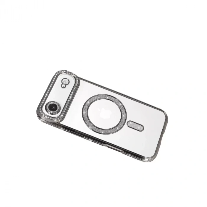 İphone 17 Air Joke Simli Magneticsafe Kılıf - Gümüş