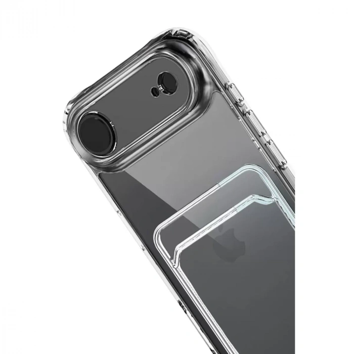 İphone 17 Air Kart Şeffaf Silikon - Şeffaf