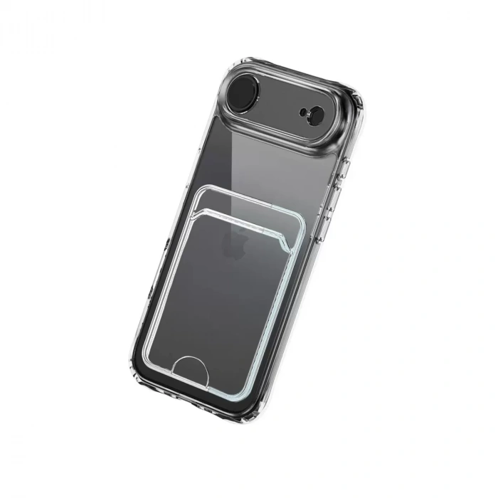 İphone 17 Air Kart Şeffaf Silikon - Şeffaf