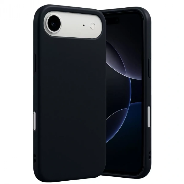 İphone 17 Air Nano İçi Kadife Silikon - Siyah