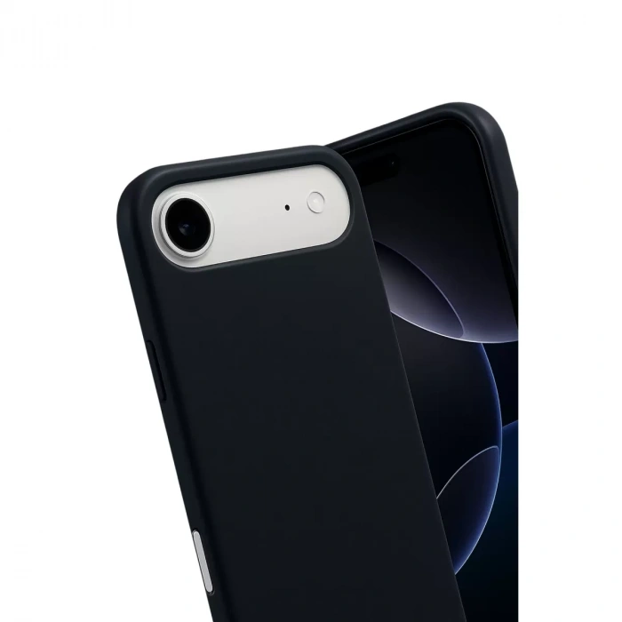 İphone 17 Air Nano İçi Kadife Silikon - Siyah
