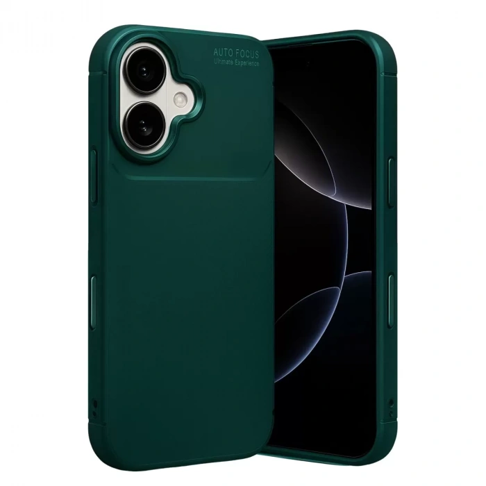 İphone 17 Auto Focus Karbon Kapak - Koyu Yeşil