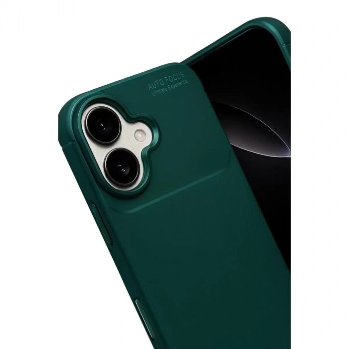 İphone 17 Auto Focus Karbon Kapak - Koyu Yeşil