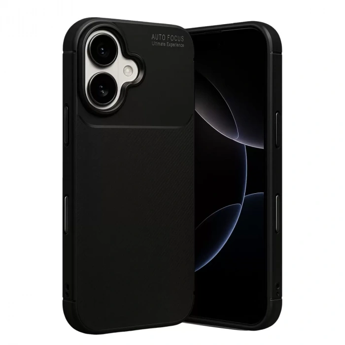İphone 17 Auto Focus Karbon Kapak - Siyah