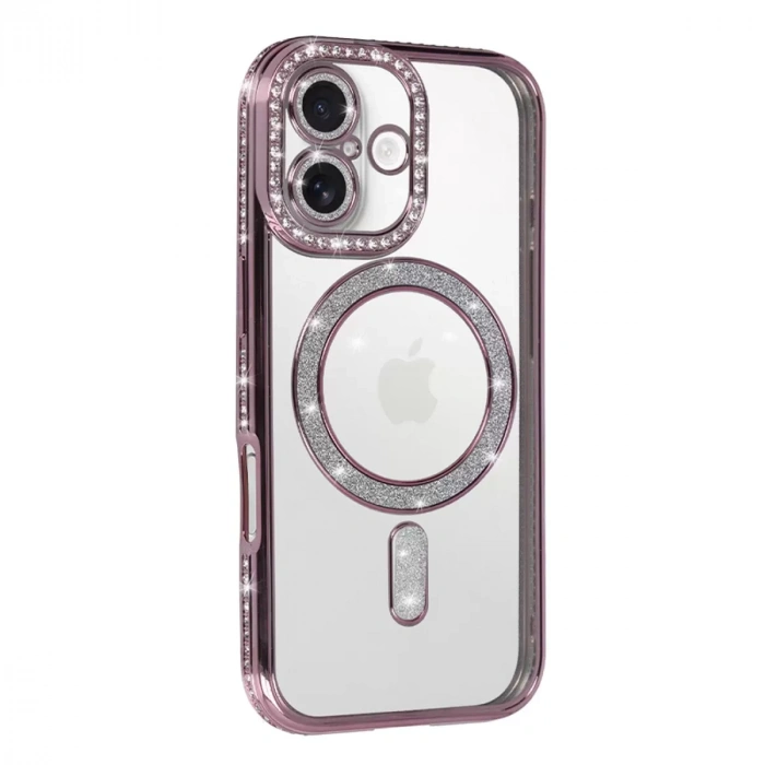 İphone 17 Joke Simli Magneticsafe Kılıf - Pembe