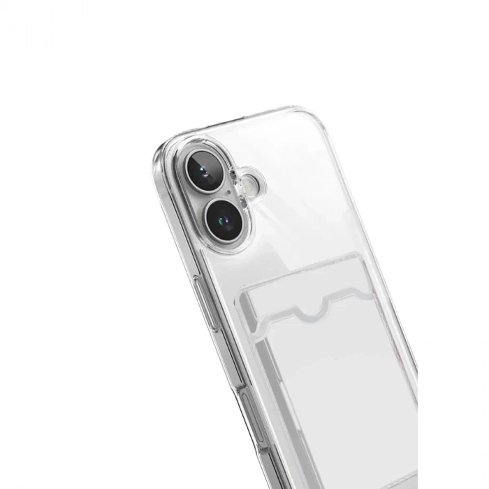 İphone 17 Kart Şeffaf Silikon - Şeffaf