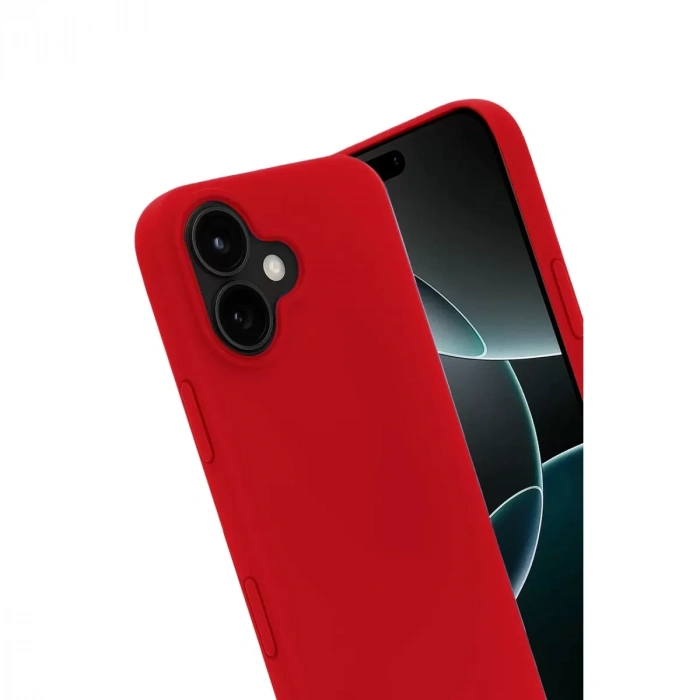 İphone 17 Nano İçi Kadife Silikon - Kırmızı