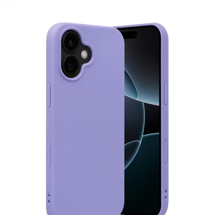 İphone 17 Nano İçi Kadife Silikon - Lila