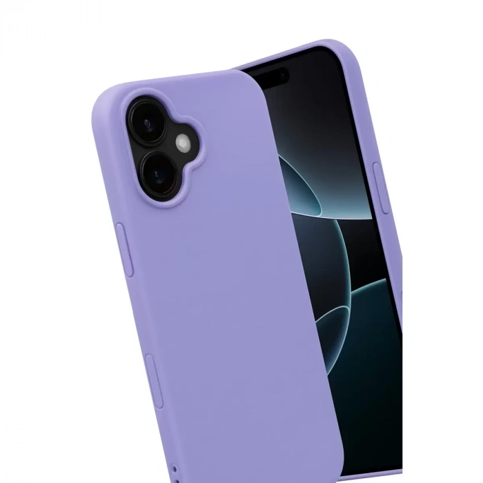 İphone 17 Nano İçi Kadife Silikon - Lila