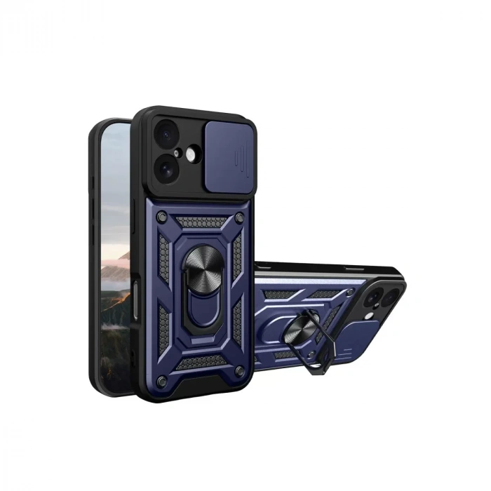 İphone 17 Pars Lens Yüzüklü Silikon - Lacivert