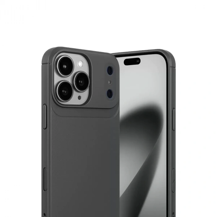 İphone 17 Pro Auto Focus Karbon Kapak - Gri