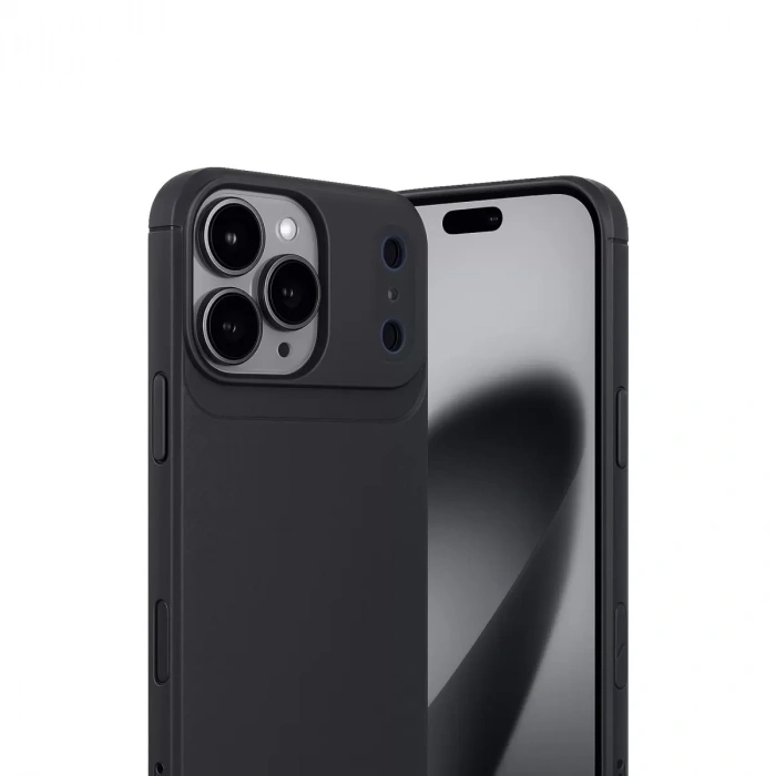 İphone 17 Pro Auto Focus Karbon Kapak - Siyah
