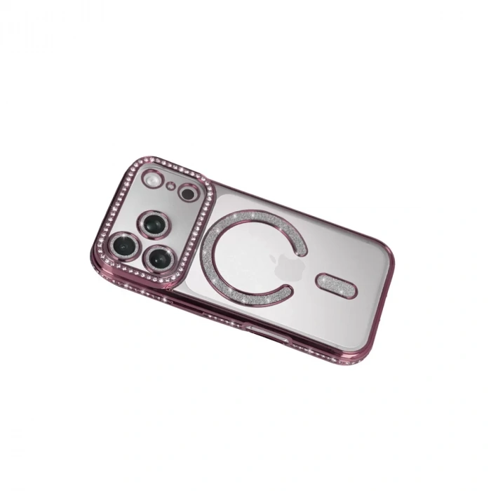 İphone 17 Pro Joke Simli Magneticsafe Kılıf - Pembe
