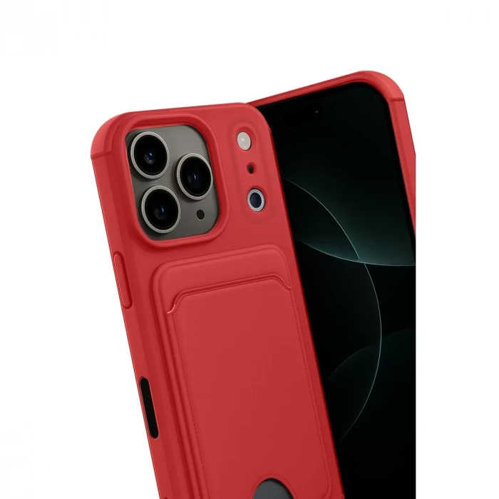 İphone 17 Pro Kelvin Kartvizitli Silikon - Kırmızı