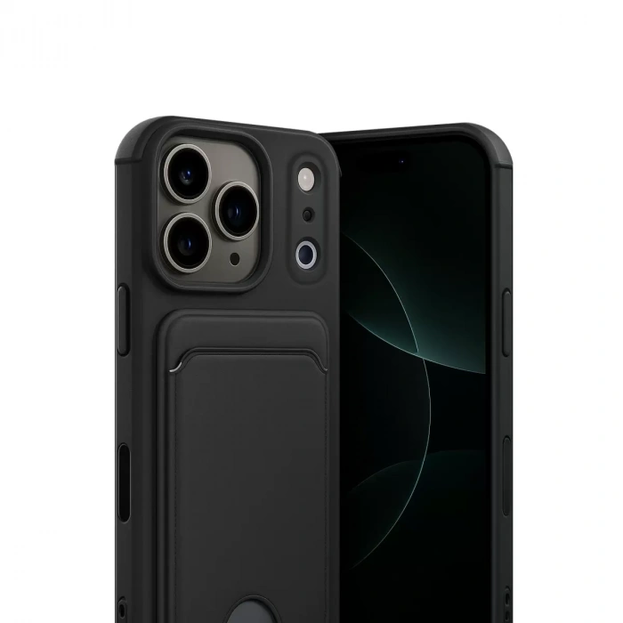 İphone 17 Pro Kelvin Kartvizitli Silikon - Siyah