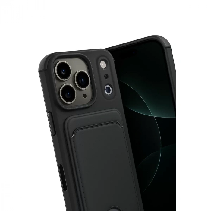 İphone 17 Pro Kelvin Kartvizitli Silikon - Siyah