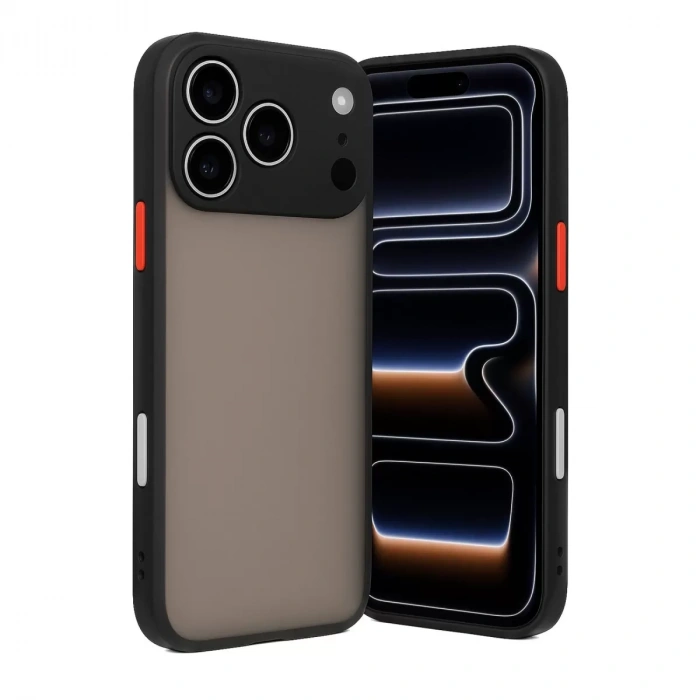 İphone 17 Pro Kılıf Montreal Silikon Kapak - Siyah