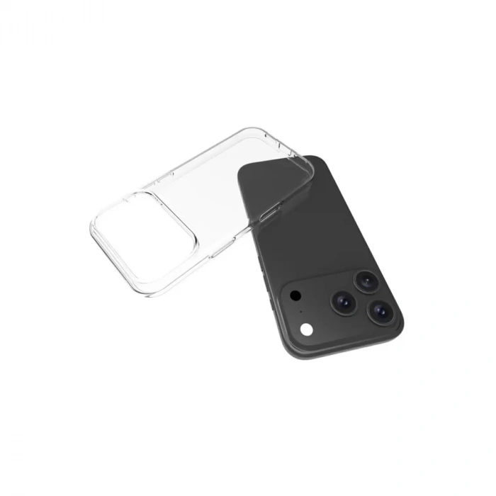 İphone 17 Pro Lüx Şeffaf Silikon - Şeffaf
