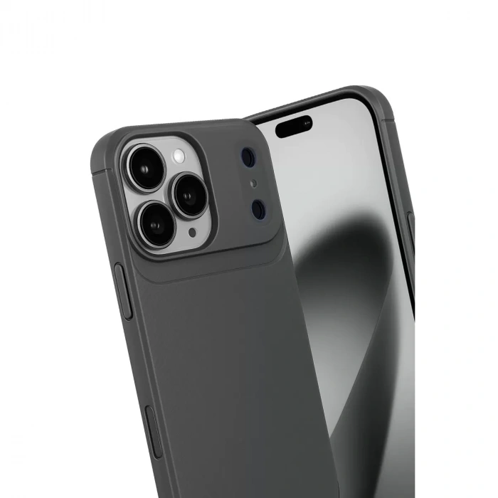 İphone 17 Pro Max Auto Focus Karbon Kapak - Gri
