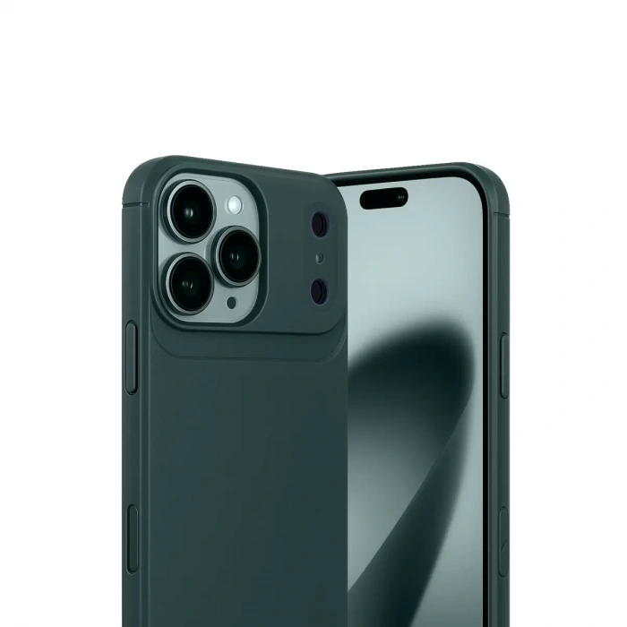 İphone 17 Pro Max Auto Focus Karbon Kapak - Koyu Yeşil