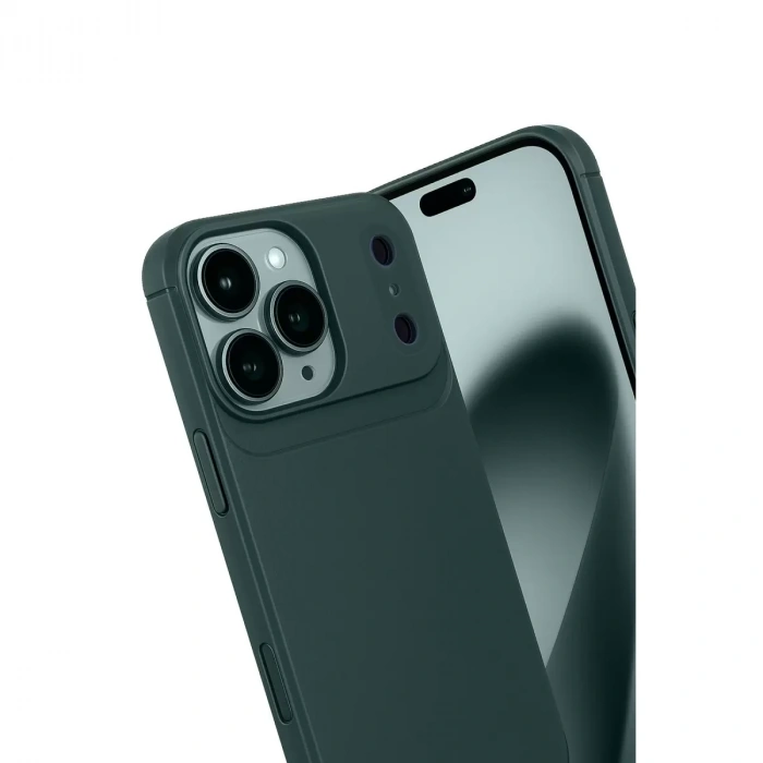 İphone 17 Pro Max Auto Focus Karbon Kapak - Koyu Yeşil