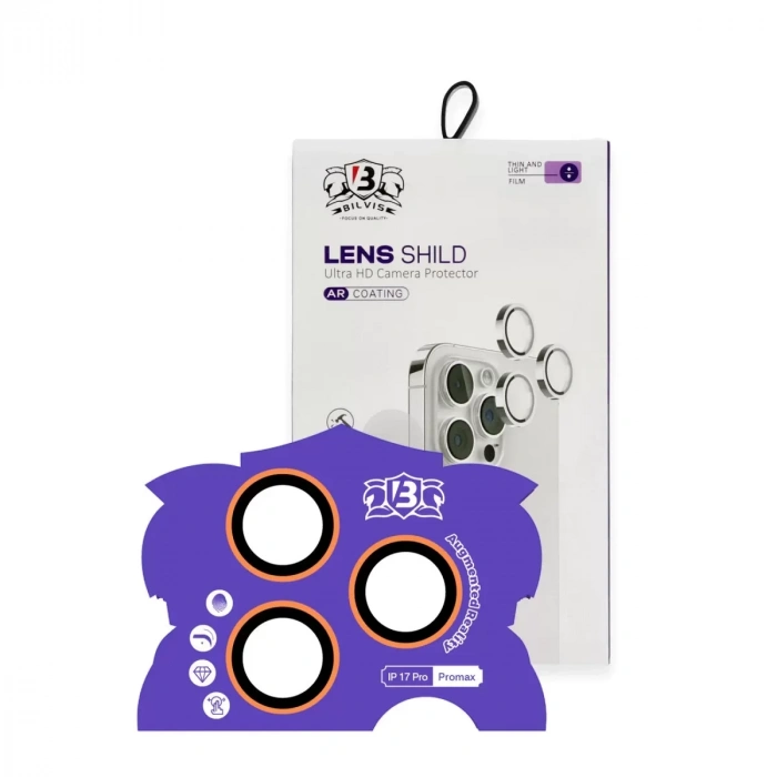 İphone 17 Pro Max Bilvis Titan Kamera Lens - Turuncu