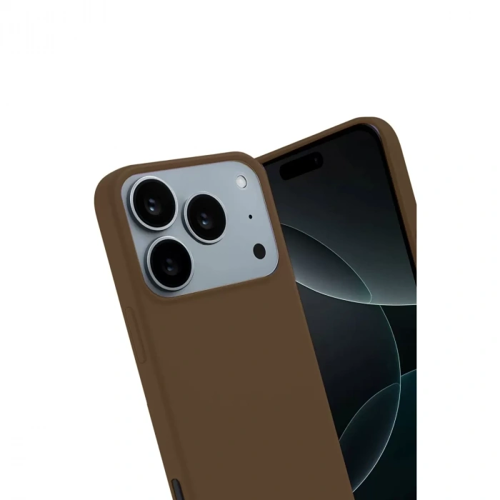 İphone 17 Pro Max First Silikon - Kahverengi