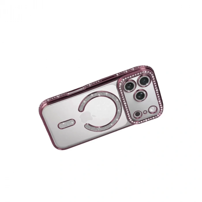 İphone 17 Pro Max Joke Simli Magneticsafe Kılıf - Pembe