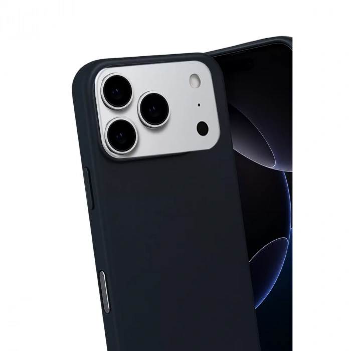İphone 17 Pro Max Nano İçi Kadife Silikon - Siyah