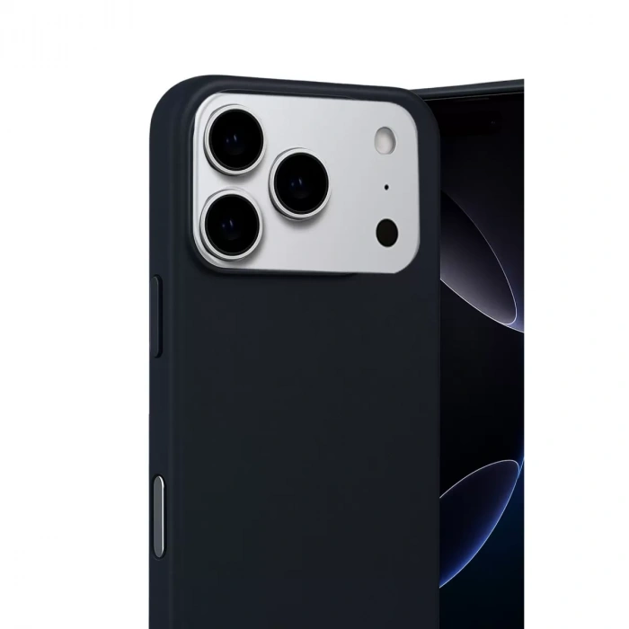 İphone 17 Pro Max Nano İçi Kadife Silikon - Siyah