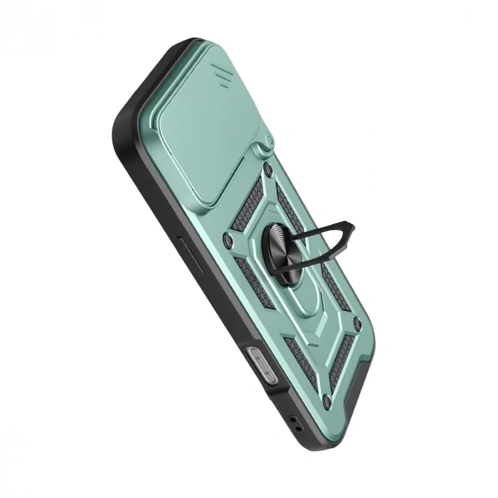İphone 17 Pro Max Pars Lens Yüzüklü Silikon - Yeşil