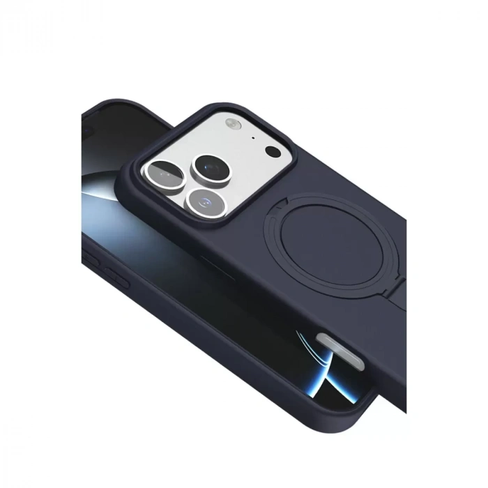 İphone 17 Pro Max Regal Magsafe Standlı Kapak - Lacivert