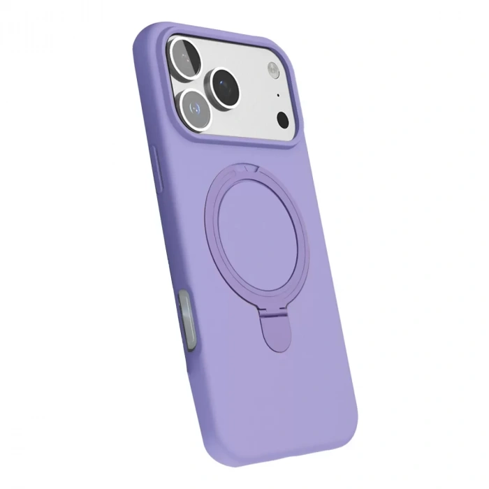 İphone 17 Pro Max Regal Magsafe Standlı Kapak - Lila