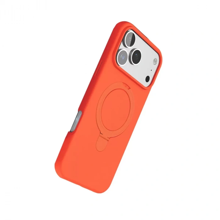 İphone 17 Pro Max Regal Magsafe Standlı Kapak - Turuncu