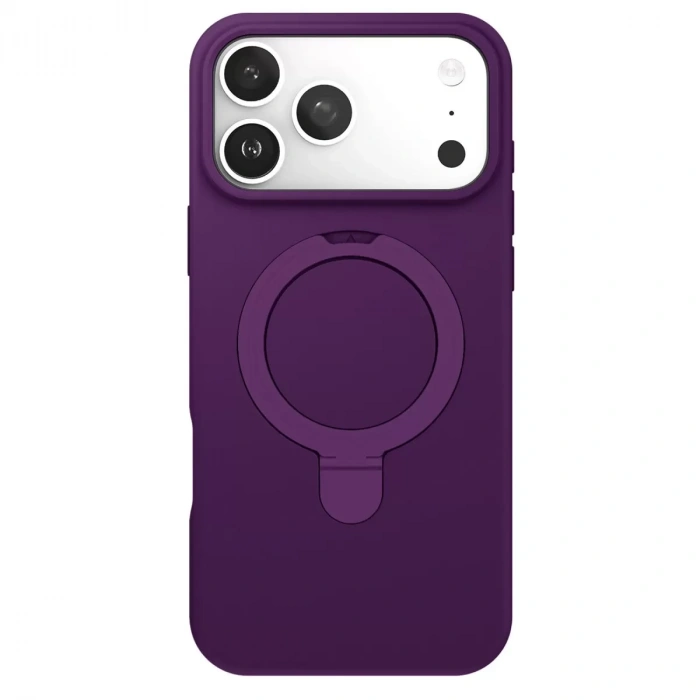 İphone 17 Pro Regal Magsafe Standlı Kapak - Derin Mor