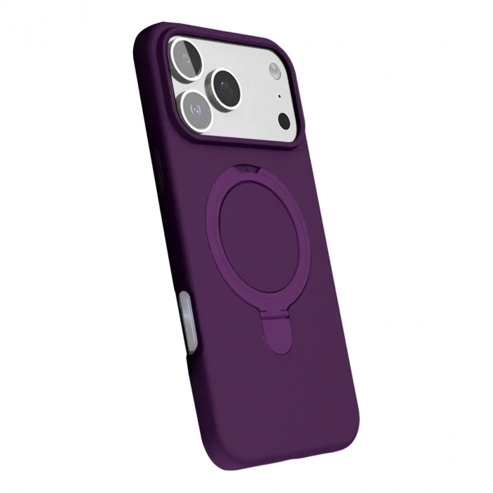 İphone 17 Pro Regal Magsafe Standlı Kapak - Derin Mor